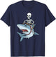 Halloween shark skeleton funny Halloween T-Shirt - T-Shirt | Navy