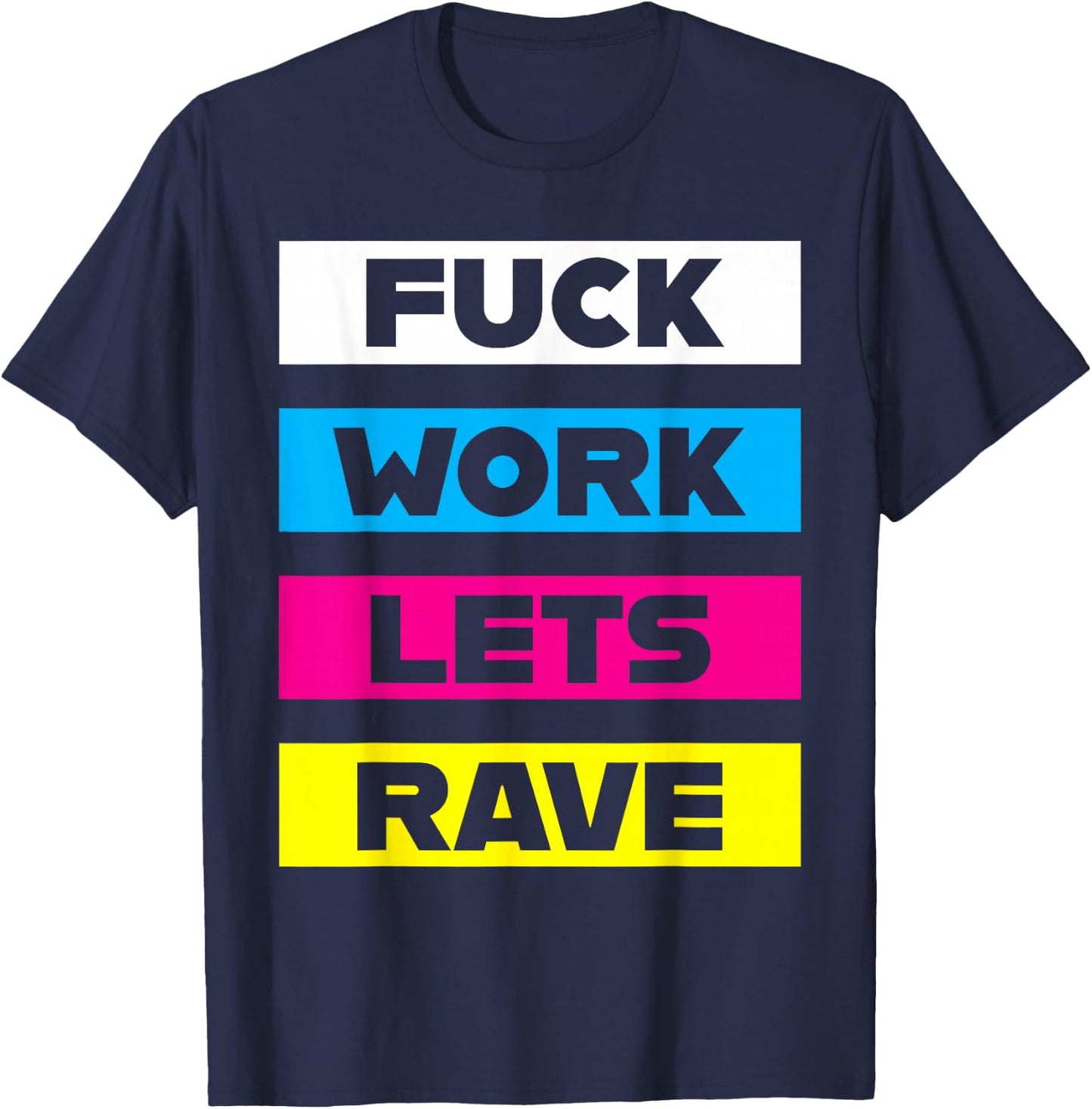 Funny Rave Gear Trippy EDM for Rave Festival Outfit T-Shirt - T-Shirt | Navy