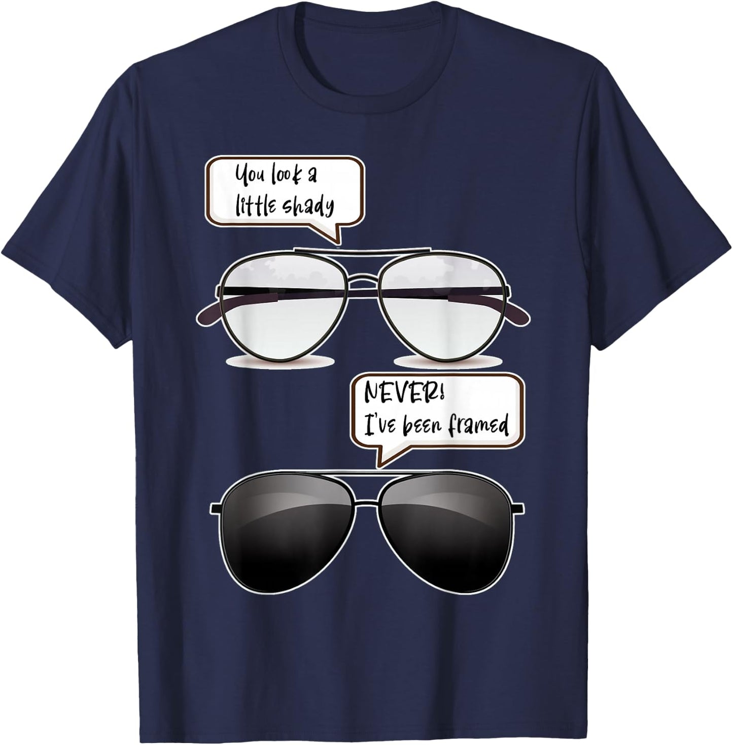 Optician Shady Or Framed Funny Optometry T-Shirt - T-Shirt | Navy