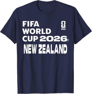 FIFA World CUP26 New Zealand Block Letters T-Shirt - T-Shirt | Navy