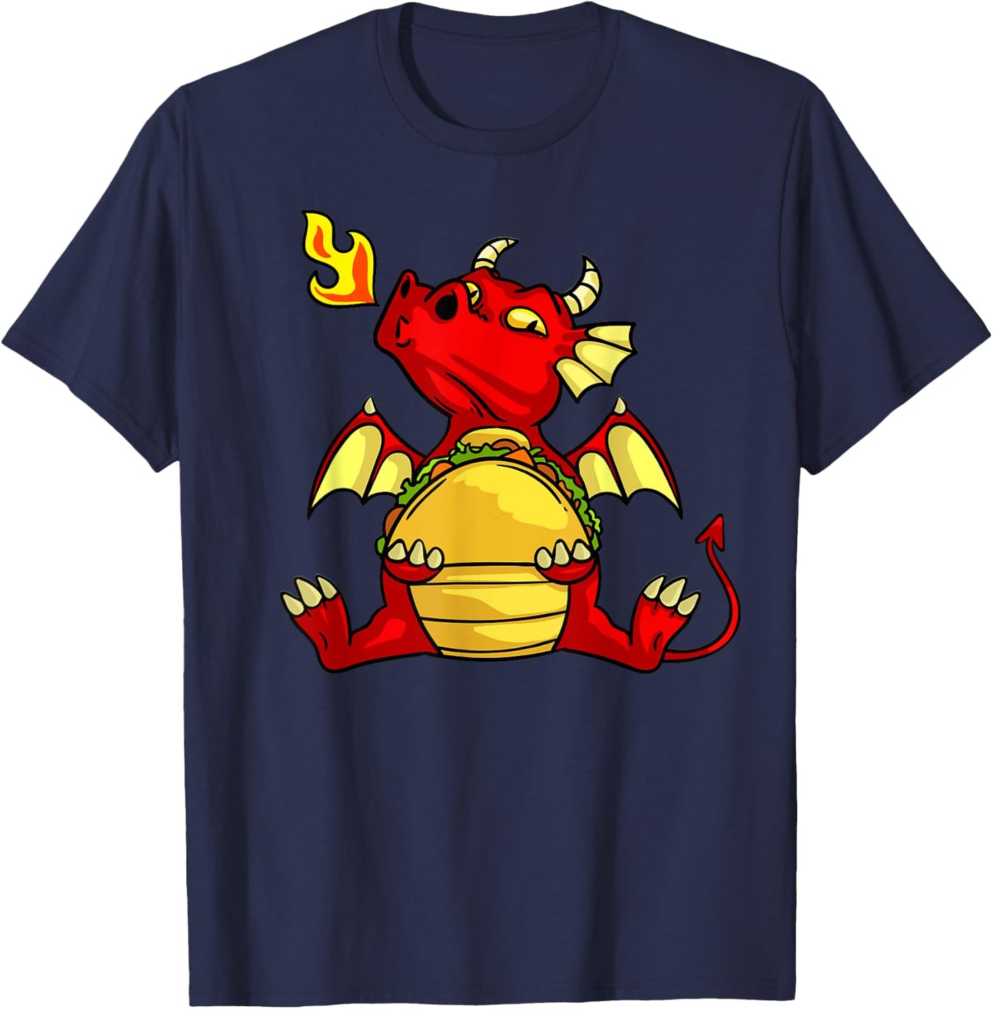 Dragons Tacos Gift Women Men Kids Mexican Love T-Shirt - T-Shirt | Navy