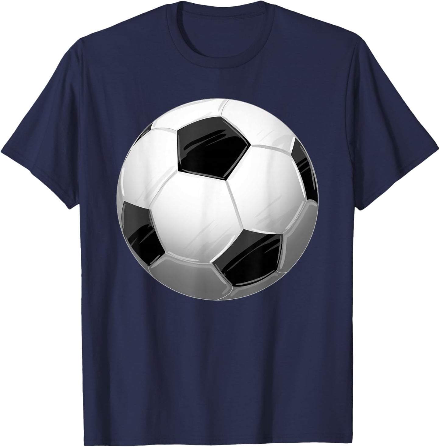 Black White Soccer Ball Cool Sports Football Player Gift T-Shirt - T-Shirt | Navy