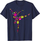 Colorful Flower Ballerina Girl | Gift Ballet T-Shirt - T-Shirt | Navy