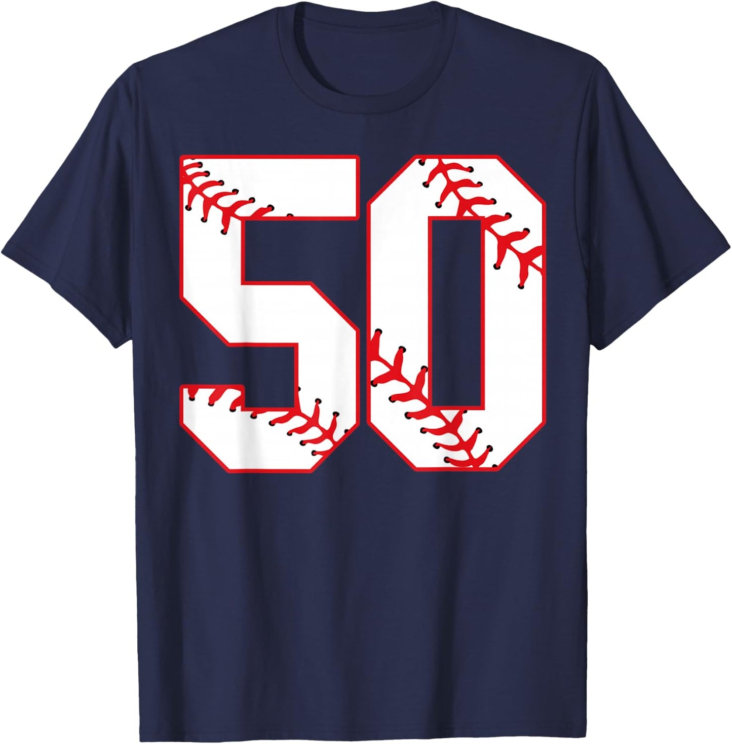 Fiftieth Anniversary Birthday Party 50th Baseball T-Shirt - T-Shirt | Navy