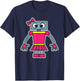 Robot Girl Fun Cute Dress Girly Robots Robotics Engineer T-Shirt - T-Shirt | Navy