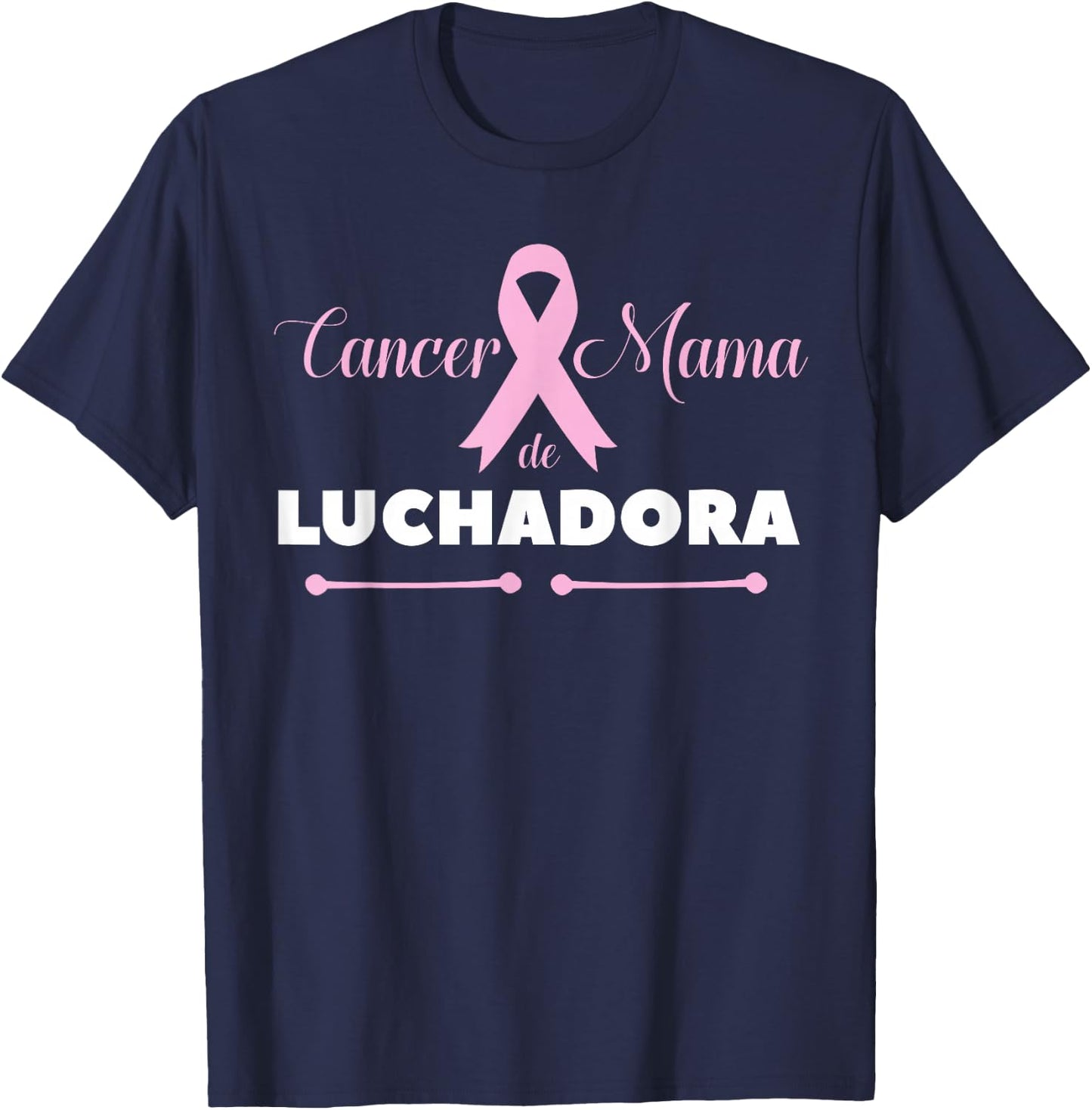 Cancer De Mama Luchadora Shirt Breast Cancer Spanish T-Shirt - T-Shirt | Navy