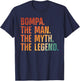 Bompa Design For Grandpa Grandfather From Grandkids Bompa T-Shirt - T-Shirt | Navy