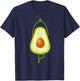 Avocado Yoga Funny Namaste Meditation Vegan T-Shirt - T-Shirt | Navy