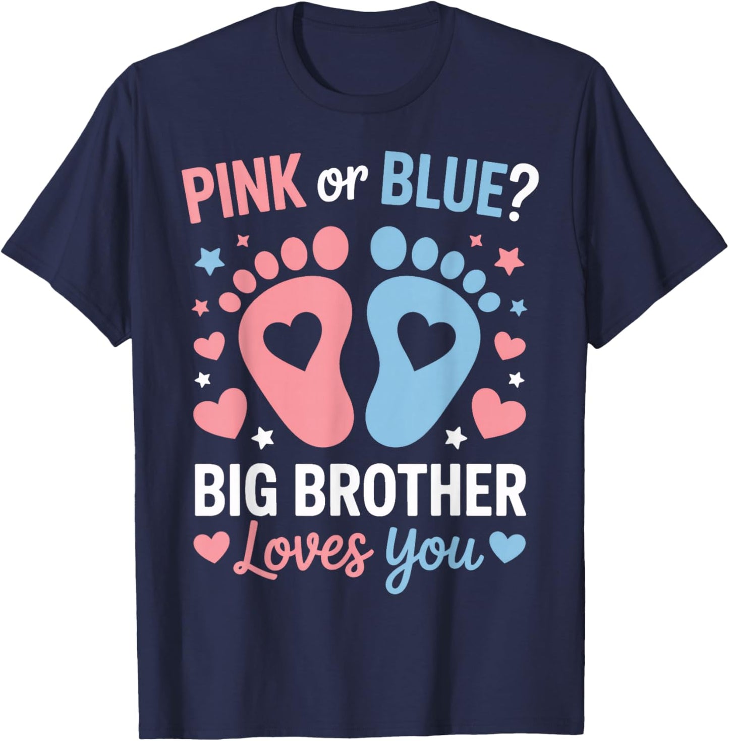 Big Brother Loves You Gender Reveal Toddler Event T-Shirt - T-Shirt | Navy