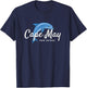 Cape May NJ , Cape May Dolphin Beach Shirt T-Shirt - T-Shirt | Navy