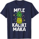 Mele Kalikimaka Tropical Christmas Pineapple Hawaii Xmas T-Shirt - T-Shirt | Navy