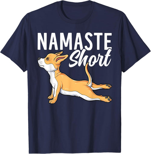 Namaste Short Funny Chihuahua Dog Lover Yoga Pose