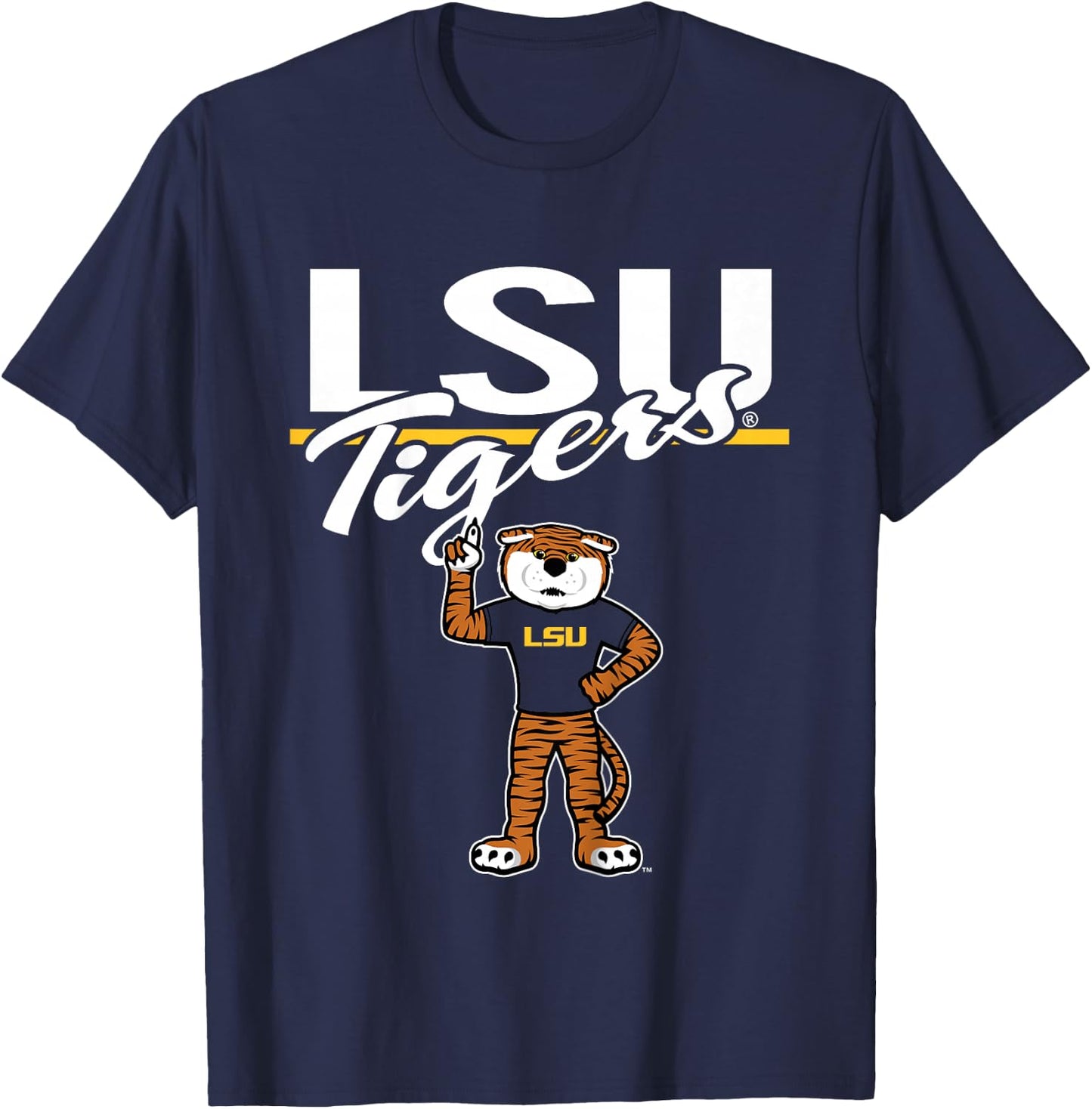 Kids LSU Tigers Kid's Mascot Purple Officially Licensed T-Shirt - T-Shirt | Navy