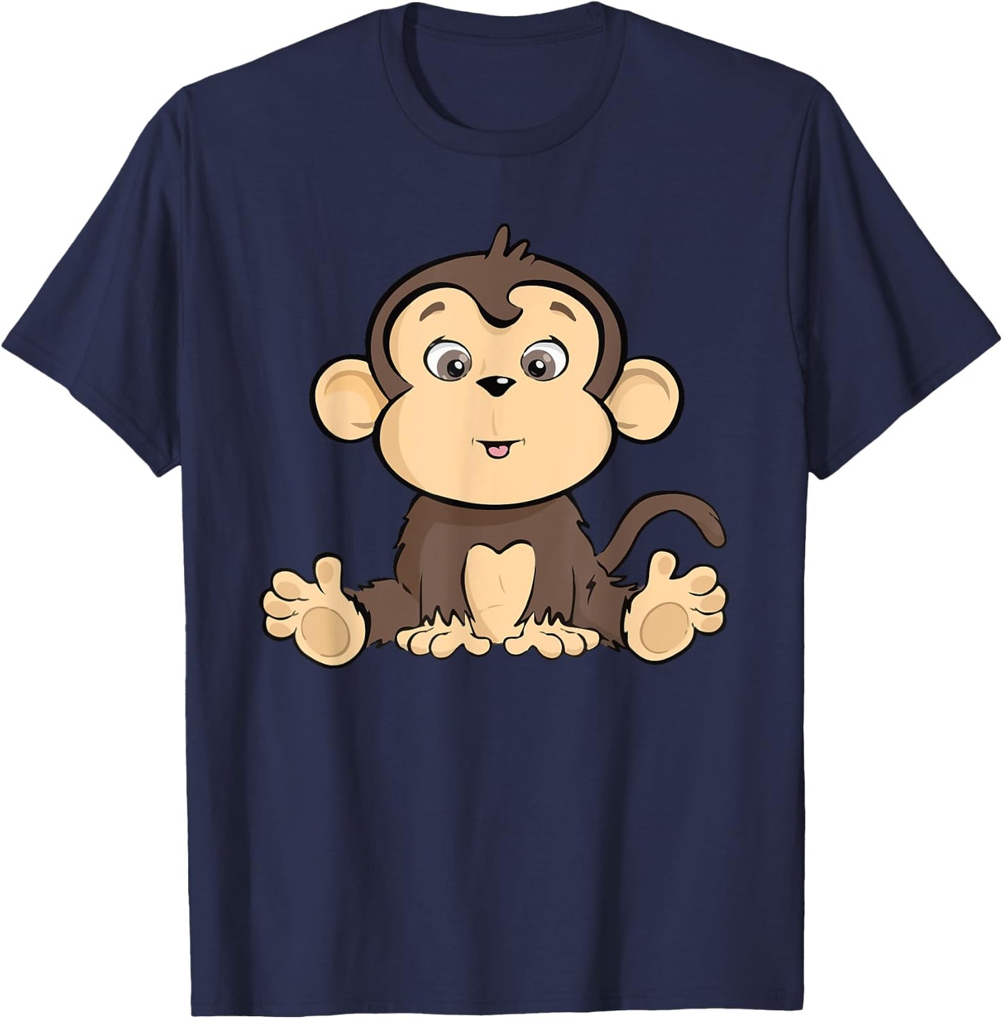 Cute Monkey T-Shirt - T-Shirt | Navy