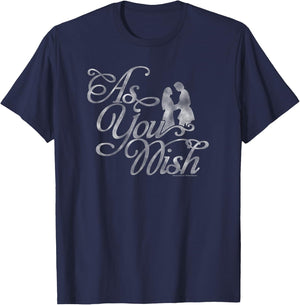 The Princess Bride As You Wish Script Retro Movie T-Shirt - T-Shirt | Navy