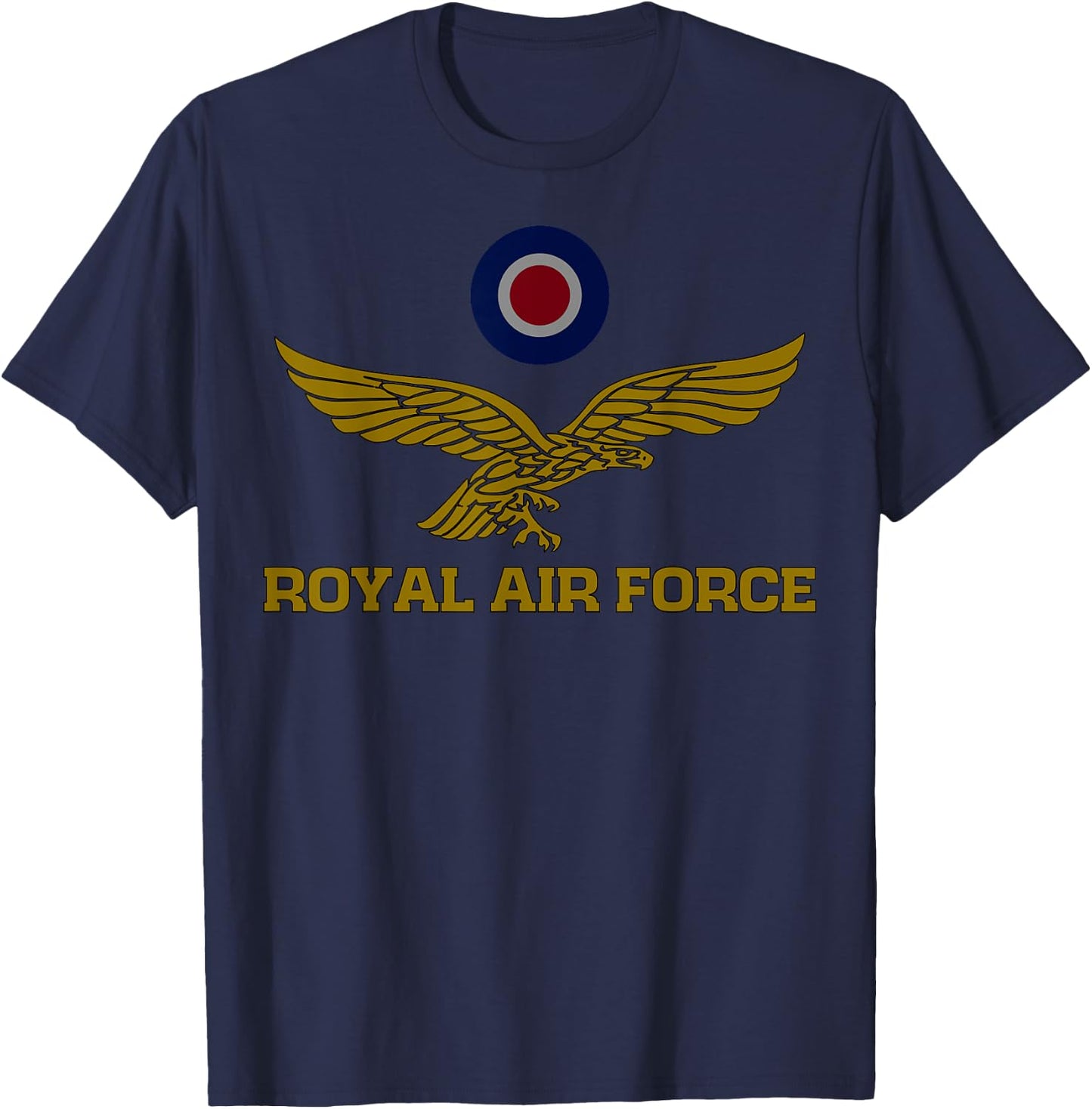 RAF Folks Ltd Women's RAF Roundel & Eagle Subdued - Grey, Small T-Shirt - T-Shirt | Navy