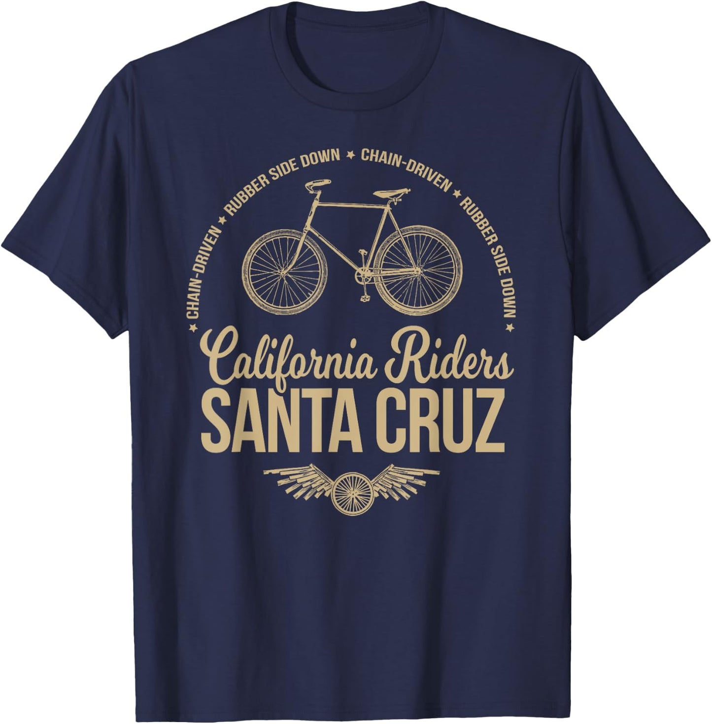 California Riders - Santa Cruz Bicycle Cycling T-Shirt - T-Shirt | Navy