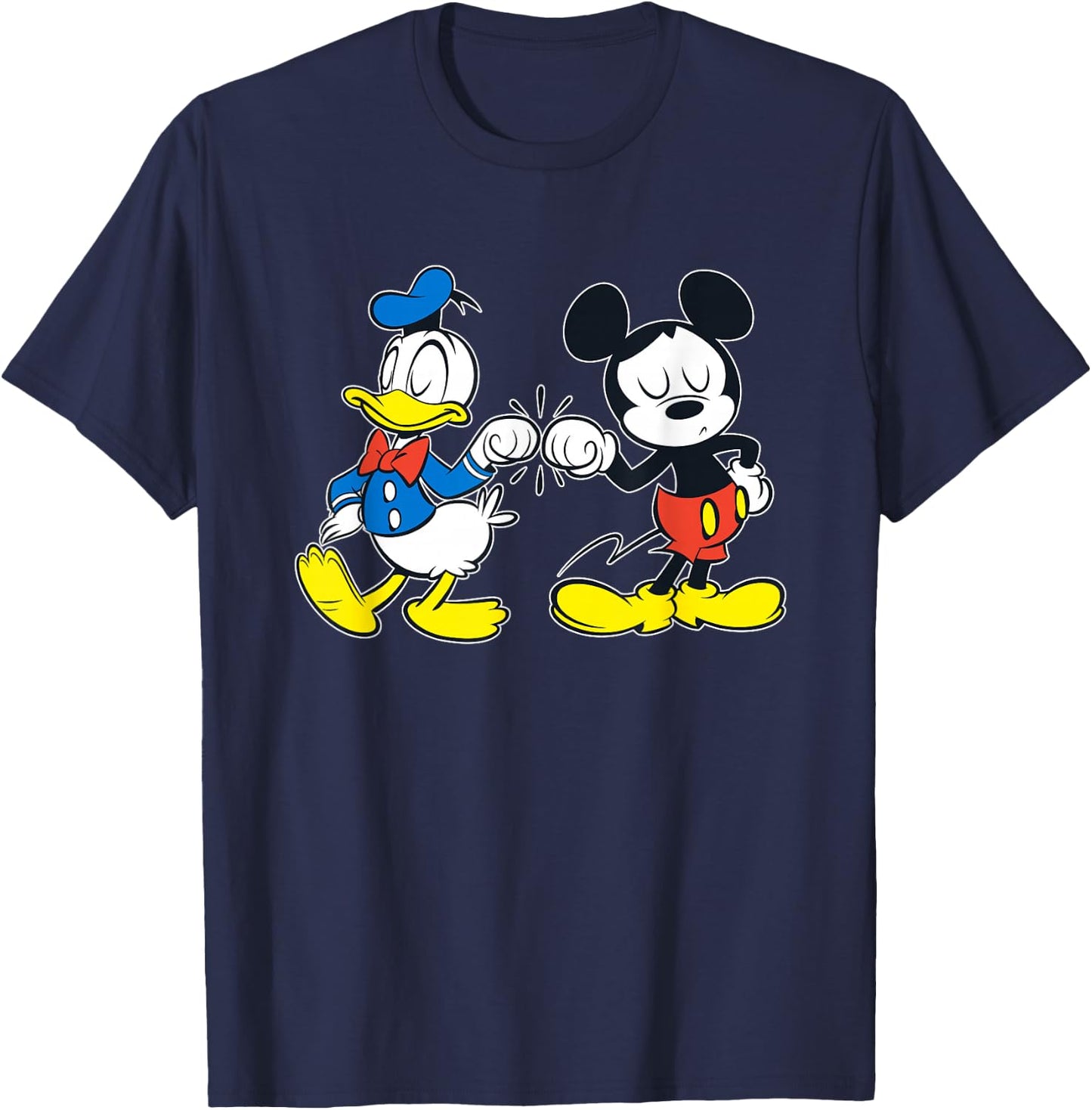 Disney Mickey Mouse and Donald Duck Best Friends Outline Small T-Shirt - T-Shirt | Navy