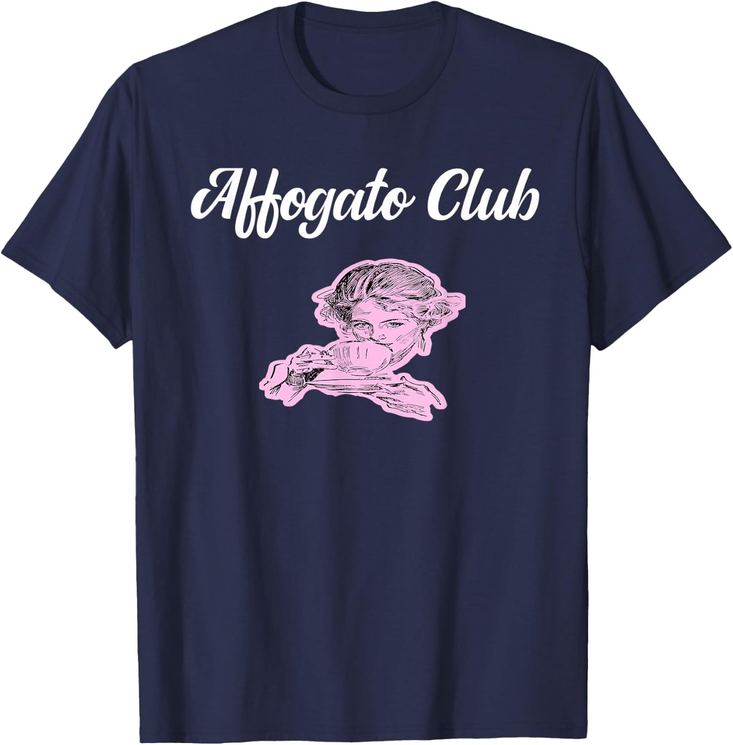 Affogato Al Caffe Ice Cream Coffee Dessert Lover Gift T-Shirt - T-Shirt | Navy