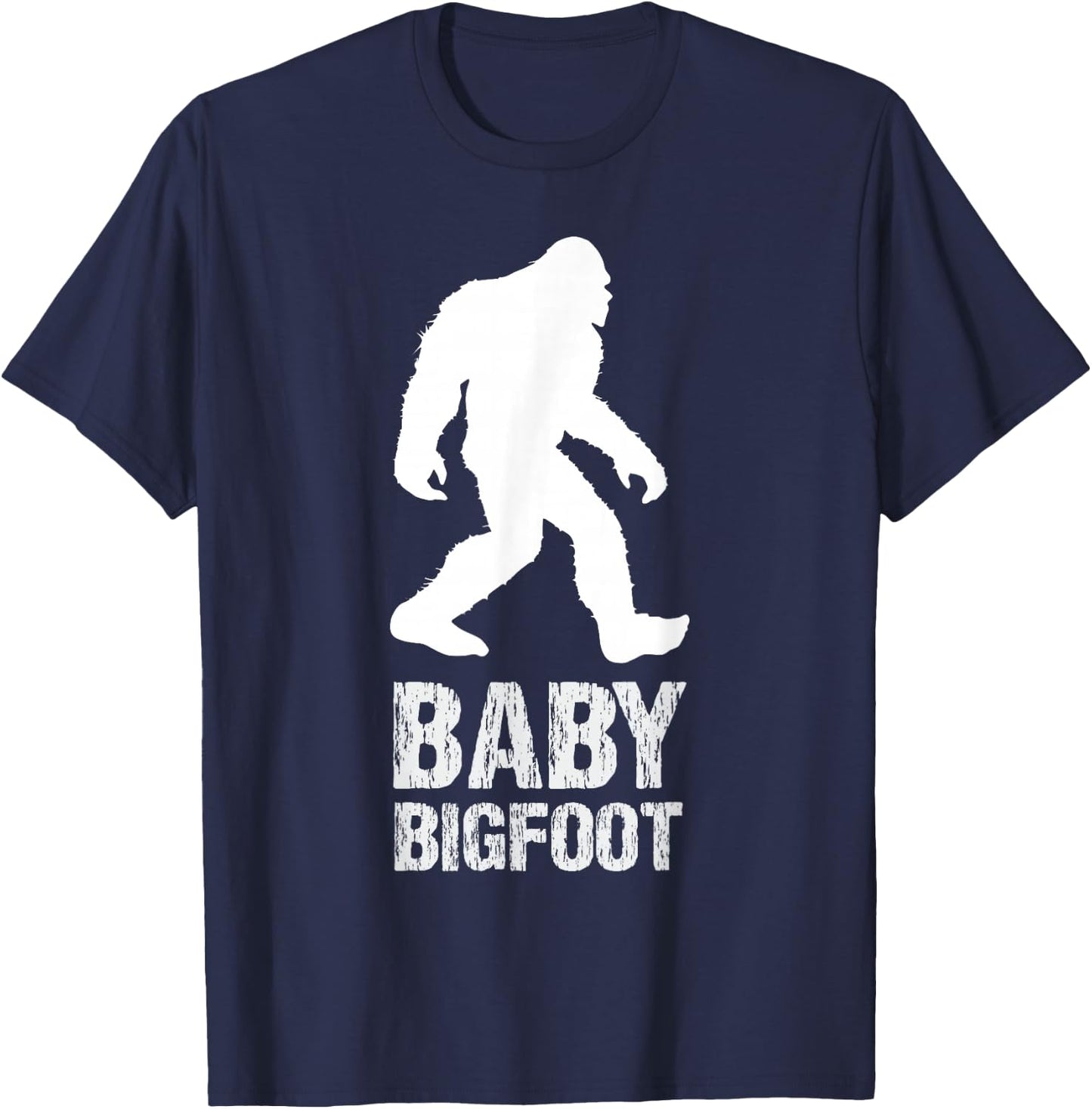 Baby Bigfoot Funny Little Sasquatch Humor Children Graphic T-Shirt - T-Shirt | Navy