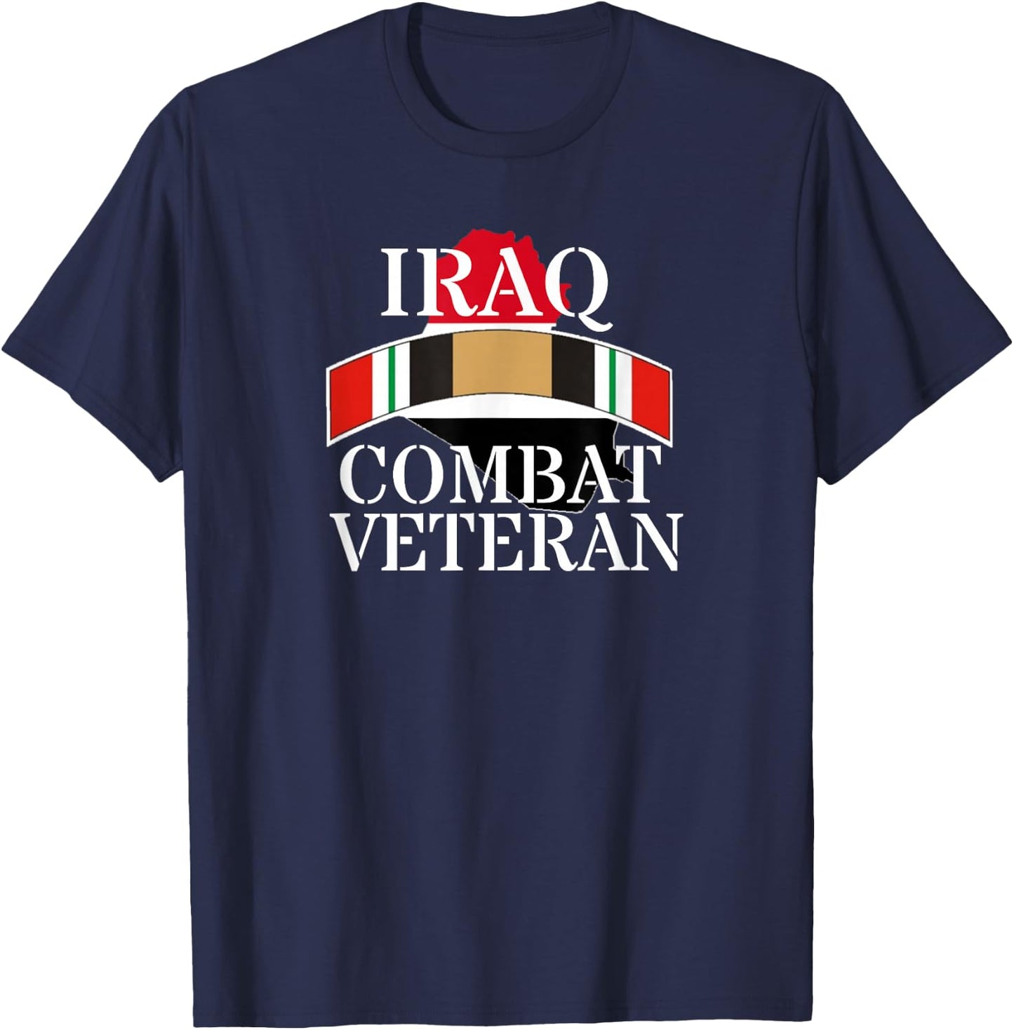 Military Operation Iraqi Freedom OIF Iraq War Ribbon T-Shirt - T-Shirt | Navy