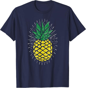 Pineapple Design T-Shirt - T-Shirt | Navy