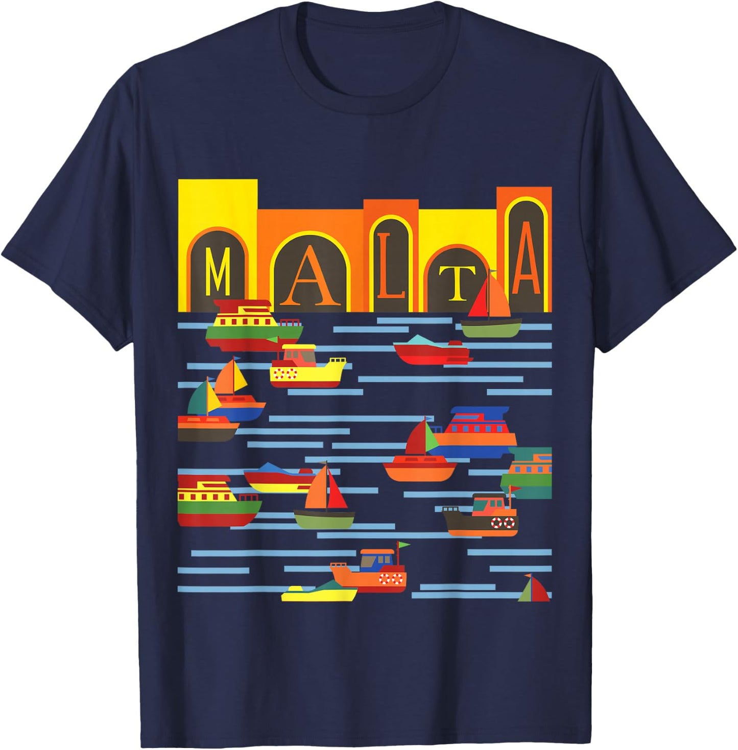 Port Island Malta T-Shirt - T-Shirt | Navy