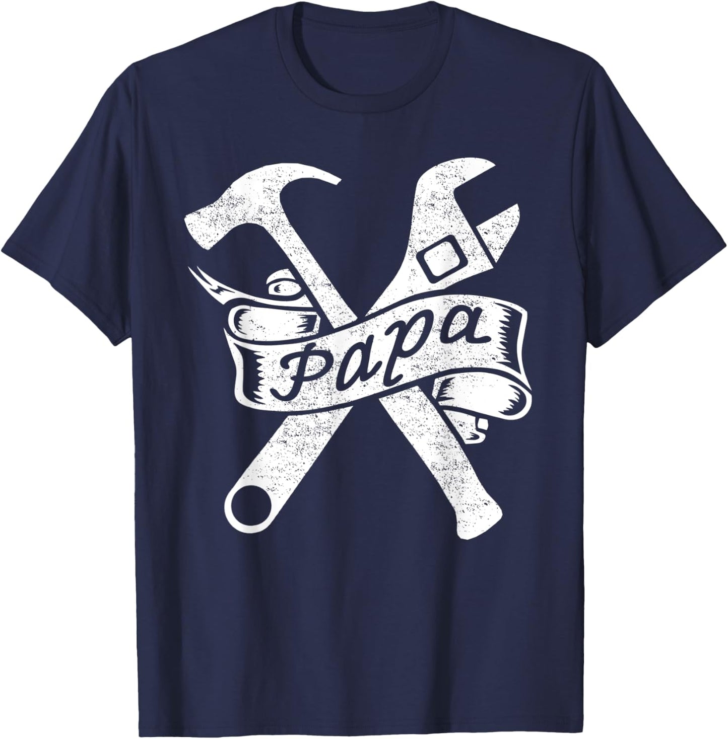 Car Mechanic Papa Wrench Hammer T-Shirt - T-Shirt | Navy