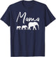 MAMA Shirt ELEPHANT Mother's Day Christmas Mommy Mom Best T-Shirt - T-Shirt | Navy