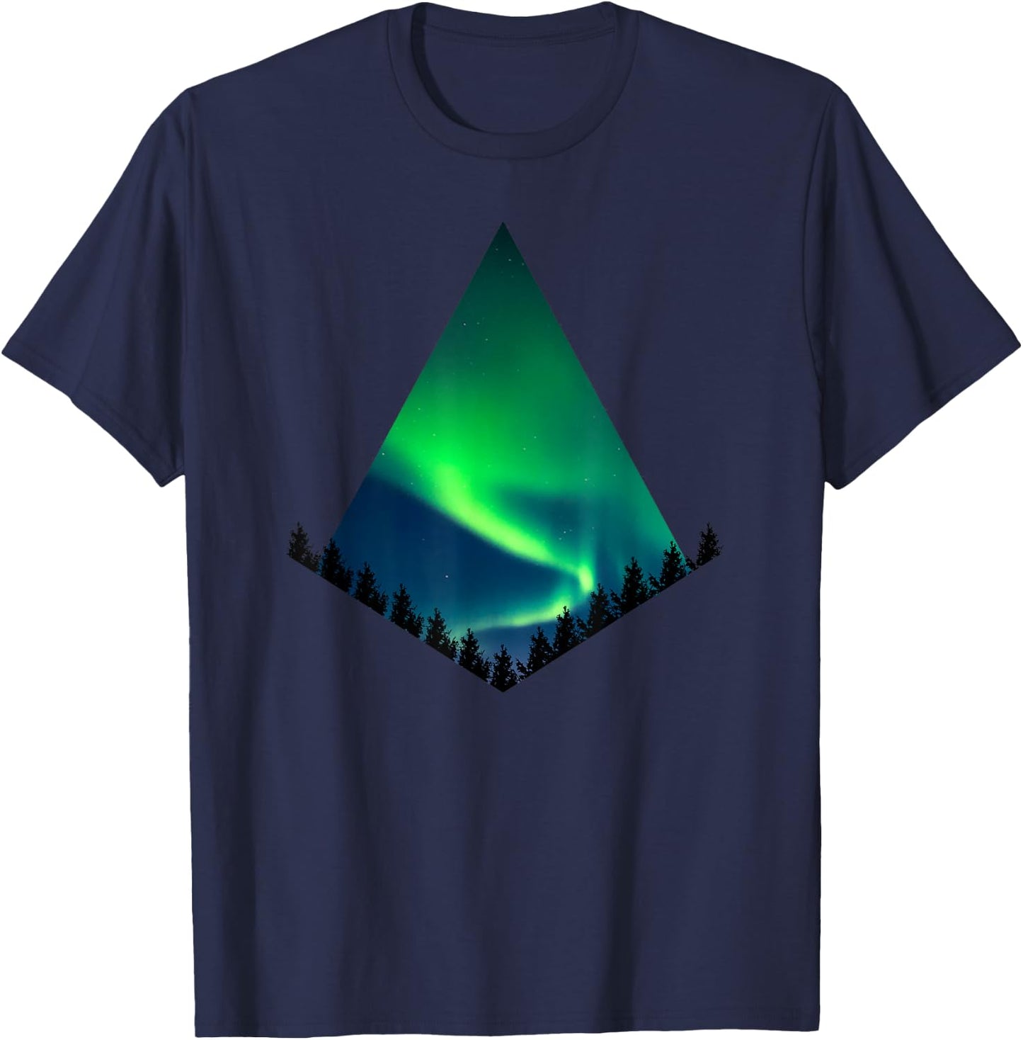 Aurora Borealis - Northern Lights T-Shirt - T-Shirt | Navy