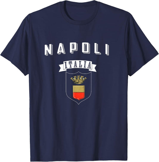 Napoli Italia T Shirt Naples Italy Jersey T-Shirt - T-Shirt | Navy
