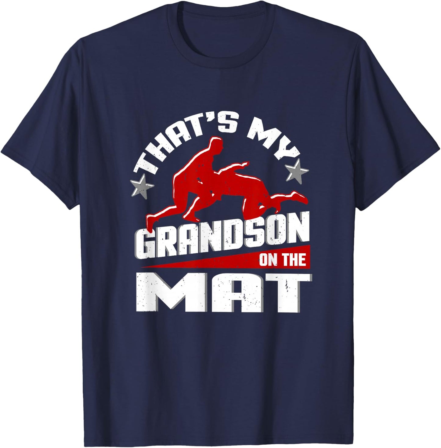 Wrestling Grandma Grandpa Shirt Wrestle Season Gift T-Shirt - T-Shirt | Navy