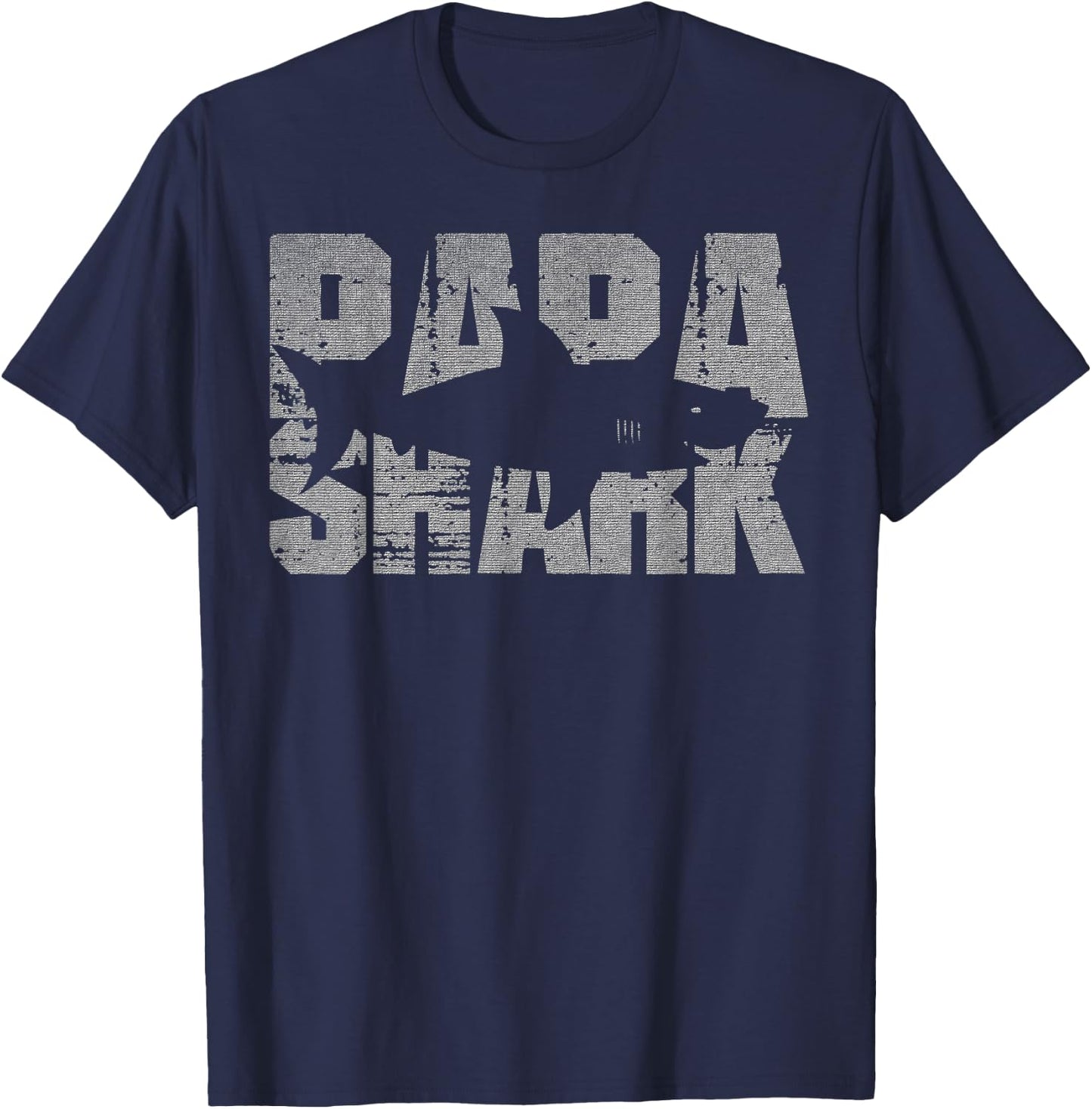 Papa Shark Matching Family Funny Shark Design T-Shirt - T-Shirt | Navy