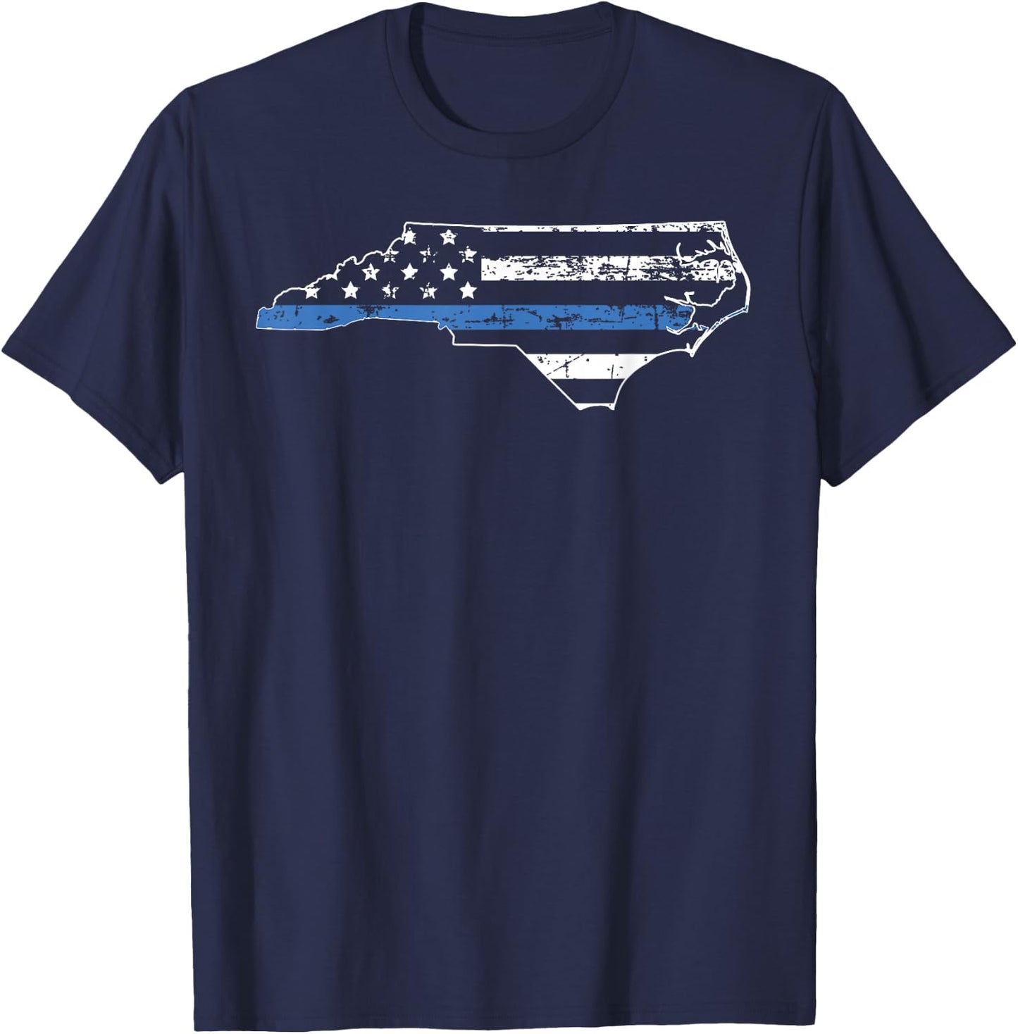 North Carolina Thin Blue Line Law Enforcement T Shirt T-Shirt - T-Shirt | Navy