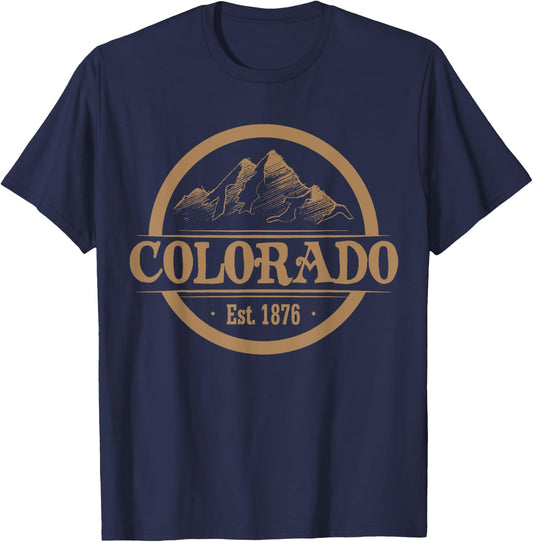 Colorado Souvenir Mountains T-Shirt - T-Shirt | Navy