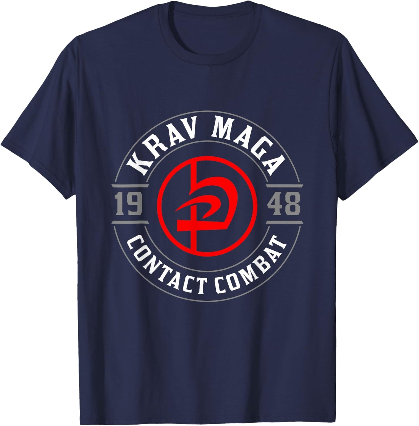 Old School Krav MAGA Hebrew Symbol Logo Women & Men T-Shirt - T-Shirt | Navy