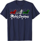 Welsh Corgi Christmas Light Red White Green Dog Lover T-Shirt - T-Shirt | Navy