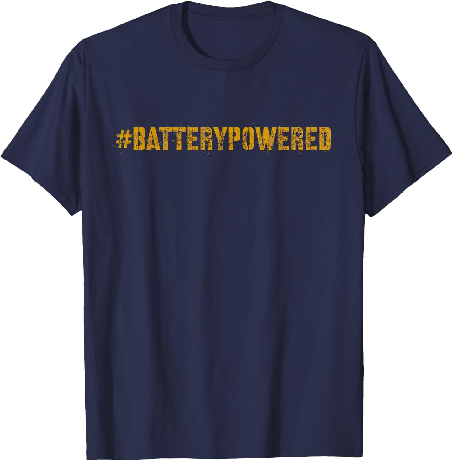 Battery - Designs By Laurie #batterypowered -Adults Black Small T-Shirt - T-Shirt | Navy