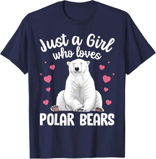 Best Polar Bear Design Women Arctic Polar Bear Lover T-Shirt - T-Shirt | Navy