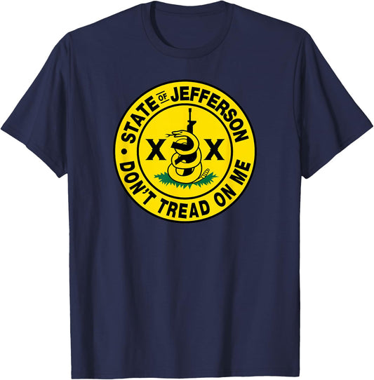 State of Jefferson Don't Tread Seal T-Shirt - T-Shirt | Navy
