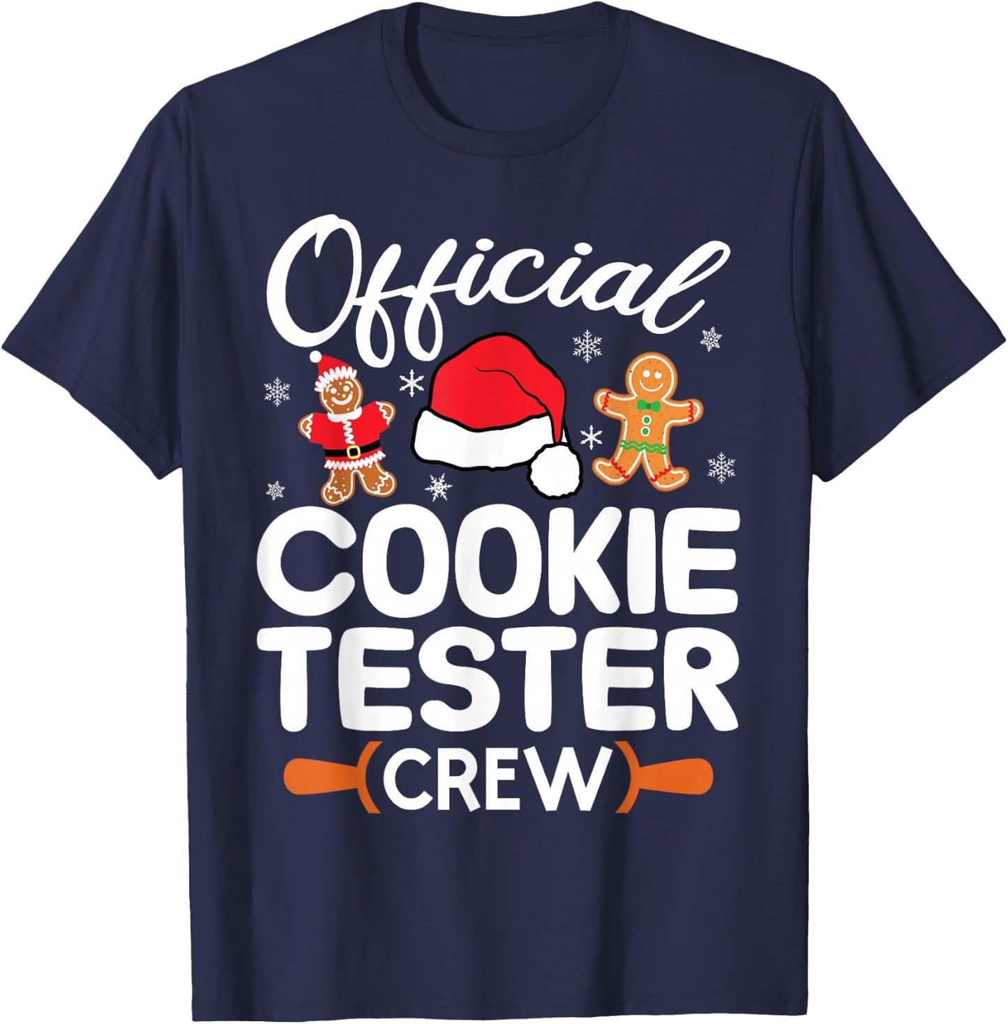 Official Cookie Tester Crew Christmas Baking Baker Team Xmas T-Shirt - T-Shirt | Navy