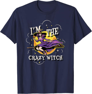 Im The Crazy Witch Halloween Matching Group Costume T-Shirt - T-Shirt | Navy