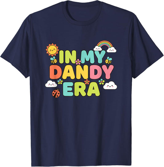 in My Dandy Era Kids Halloween Funny Retro Rainbow Sun Ladyb T-Shirt - T-Shirt | Navy