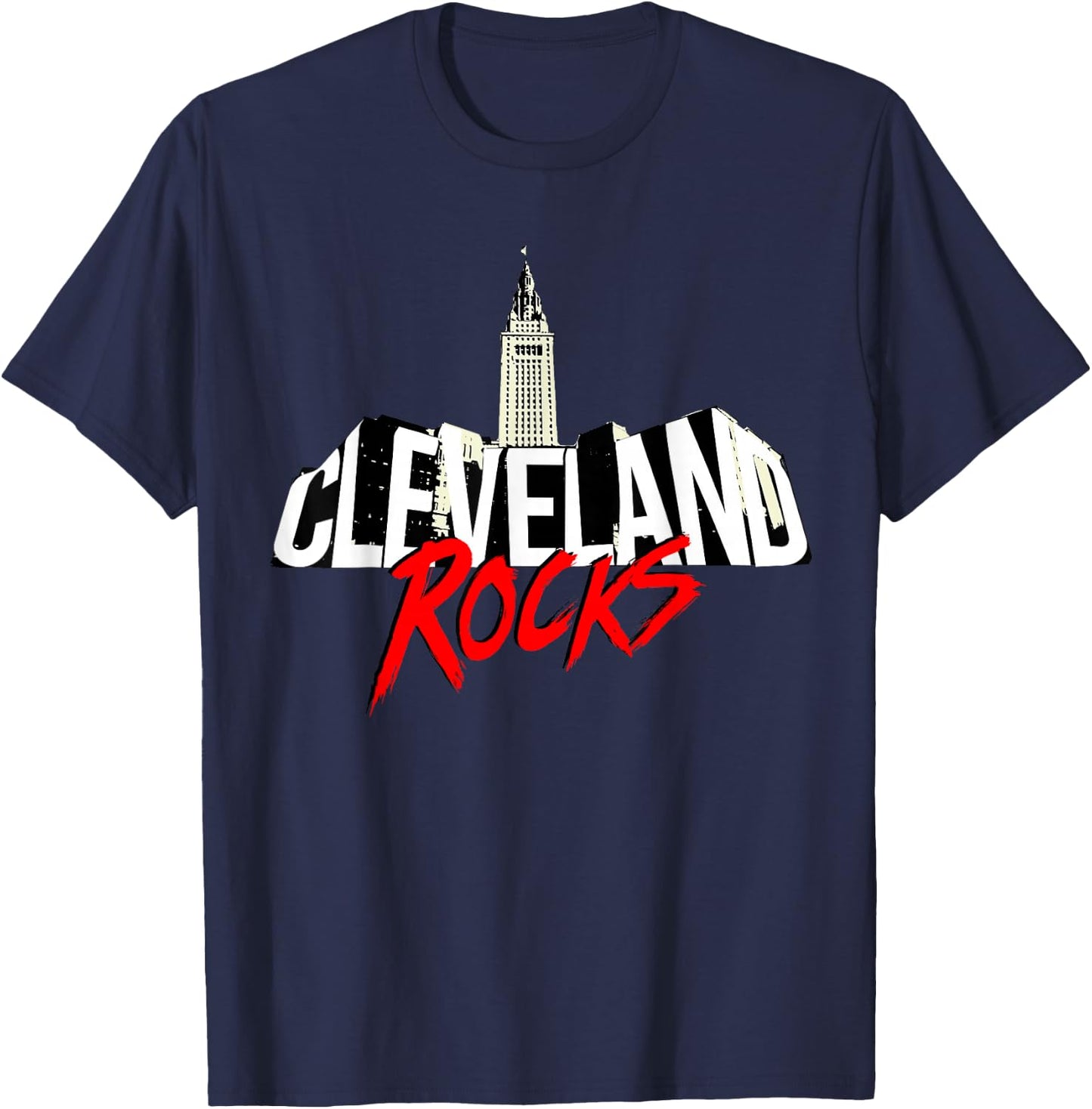 Cleveland Rocks Cleveland Shirt Ohio T Shirts Women Men Kids T-Shirt - T-Shirt | Navy