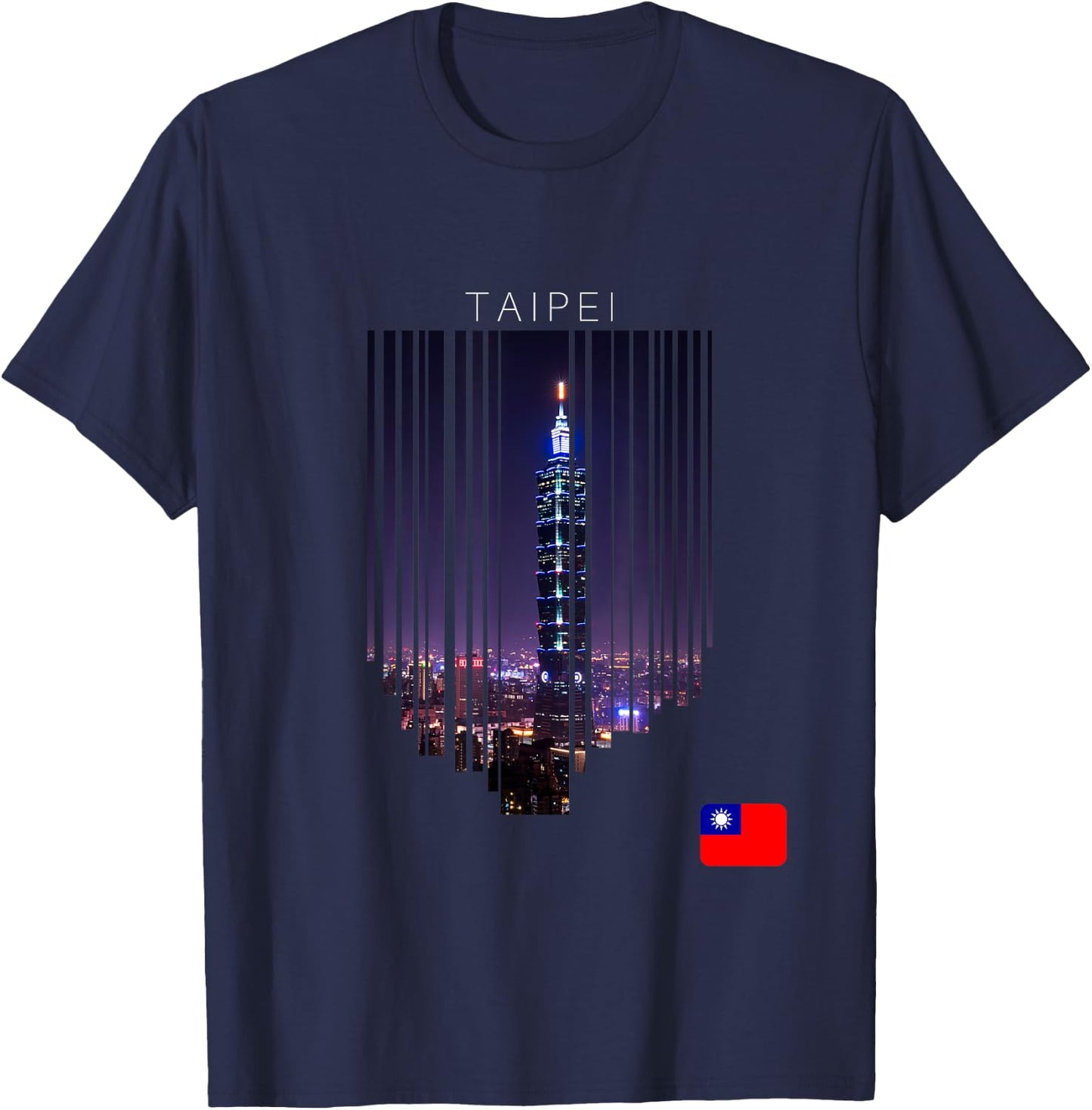 Taipei Taiwan Flag T-Shirt - T-Shirt | Navy