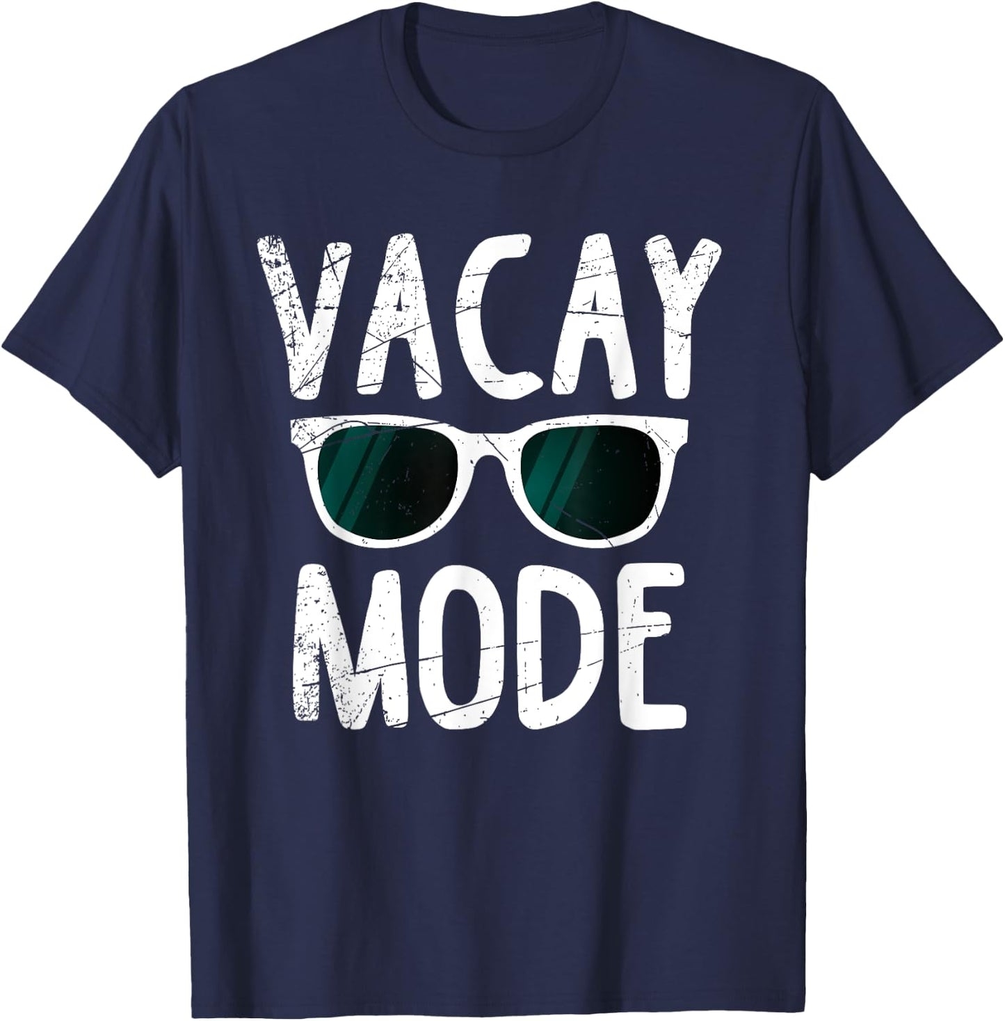Vacay Mode Funny Family Vacation Beach Holiday Travel Gift Men Women Girls Kids T-Shirt - T-Shirt | Navy