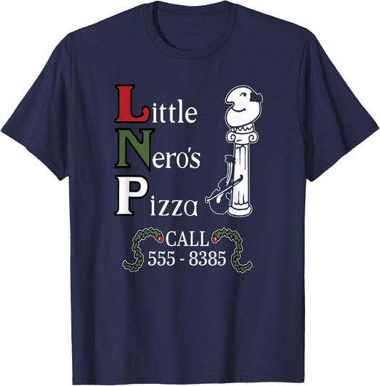 The Little Nero's Pizza Christmas, Funny Christmas T-Shirt - T-Shirt | Navy