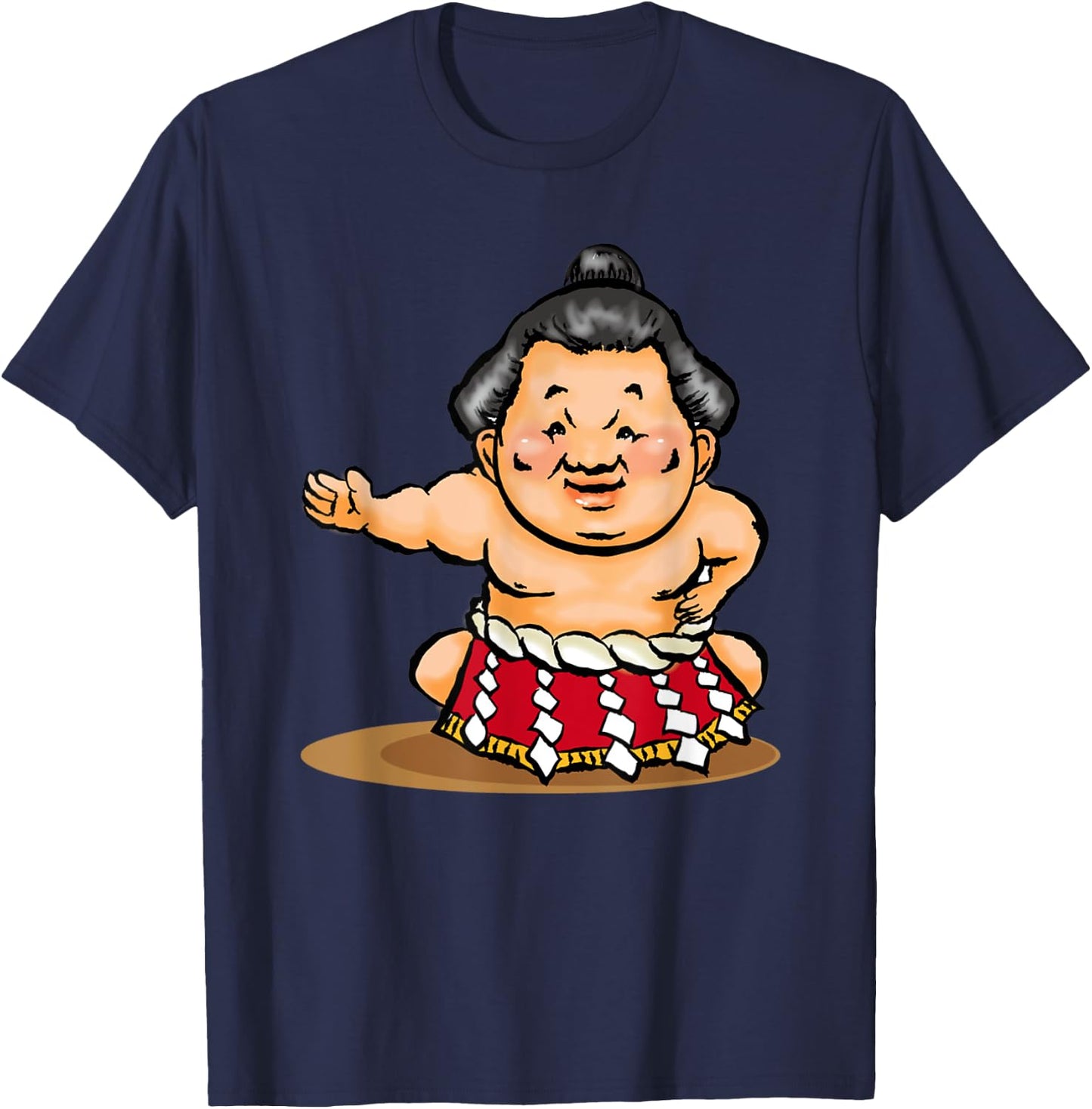 UGLY CUTE SUMO WRESTLER Shirt Zen Japan Culture Kawaii Anime T-Shirt - T-Shirt | Navy