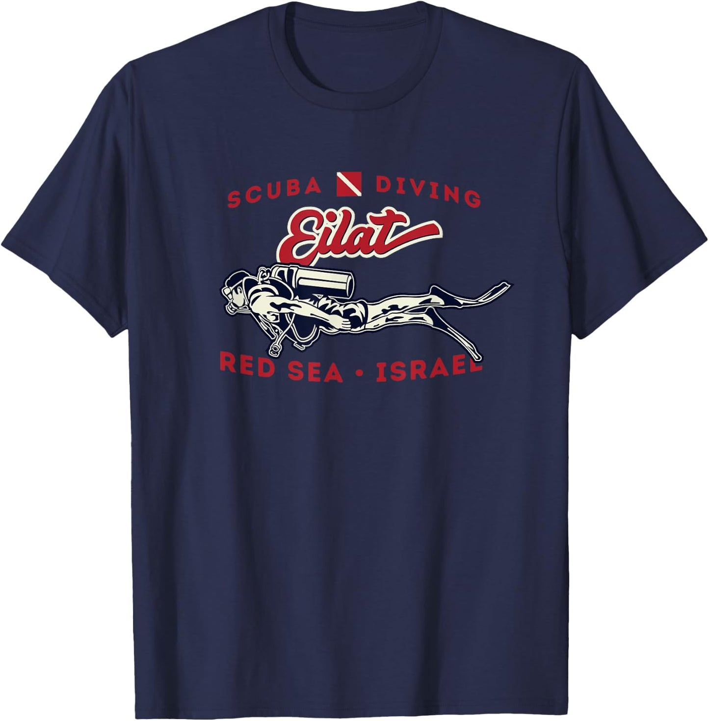 Eilat Red Sea Israel Scuba Diver T-Shirt - T-Shirt | Navy