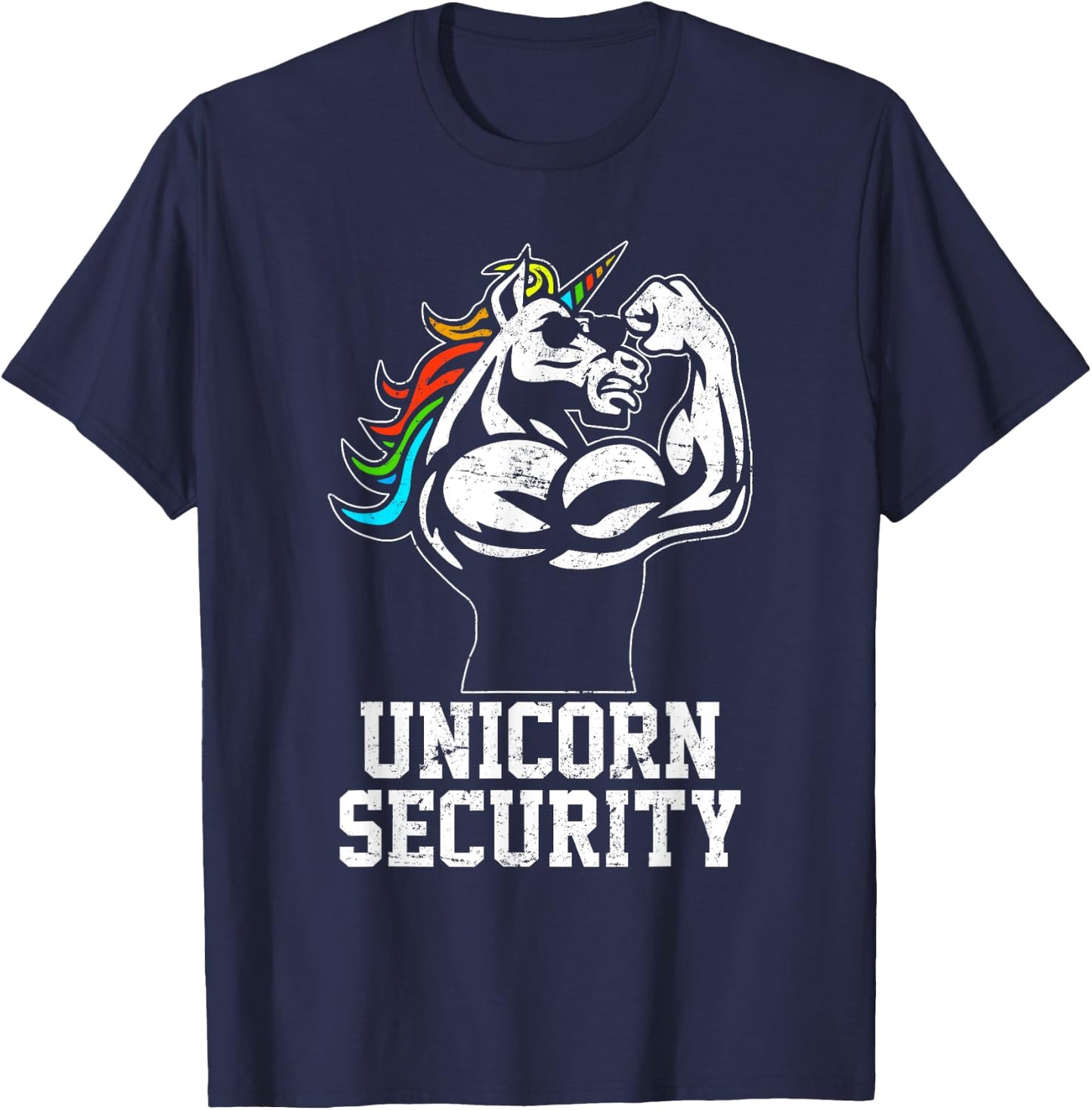 Unicorn Security funny Unicorn Gymer gift dad father day T-Shirt - T-Shirt | Navy